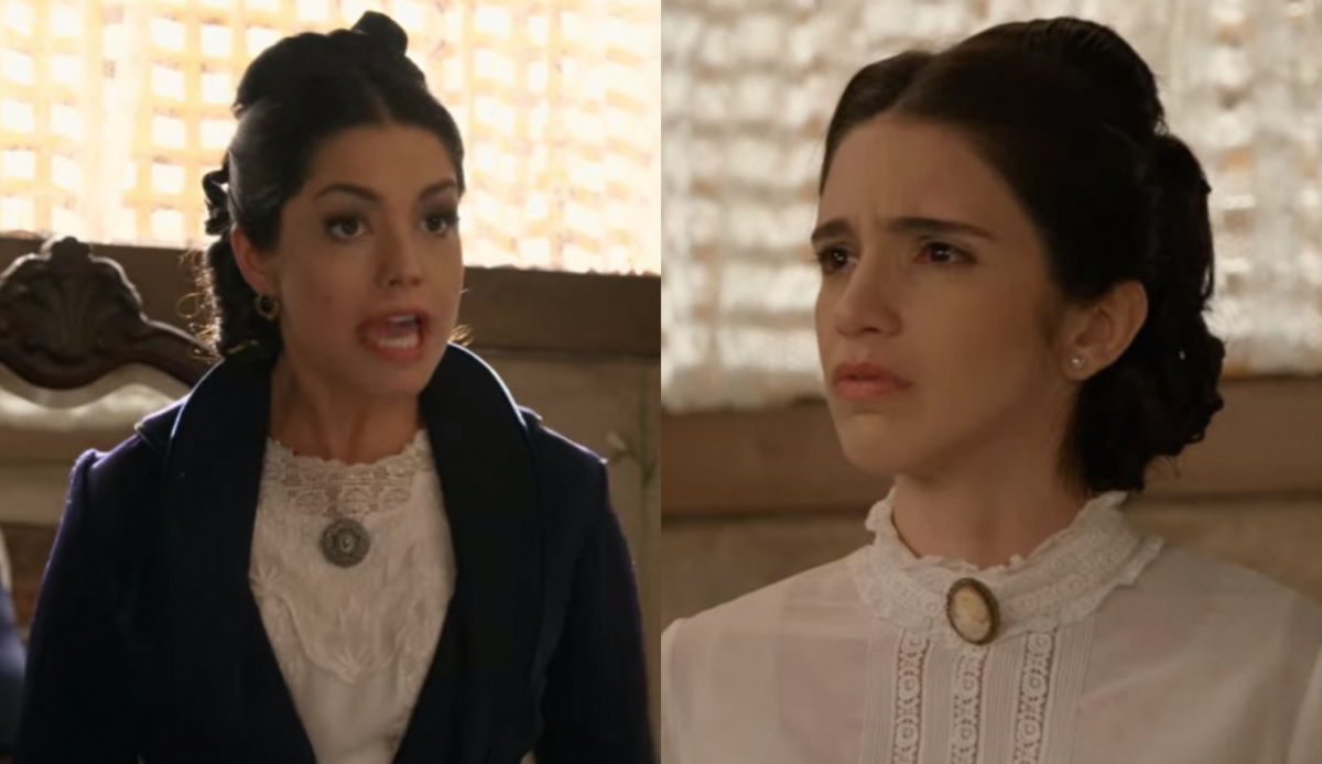 Maria Isabel (Thaís Fersoza) e Teresa (Roberta Gualda) de Escrava Mãe