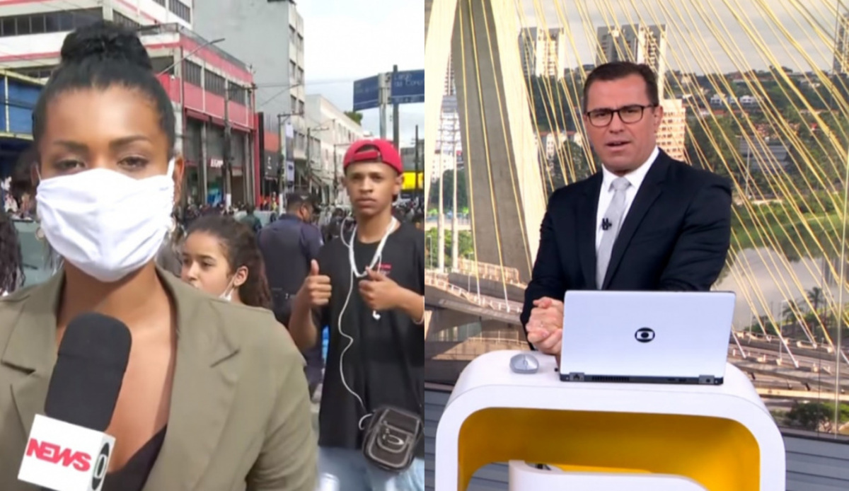 Mariana Aldano e Rodrigo Bocardi no Bom Dia SP