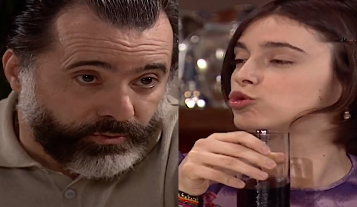 Miguel (Tony Ramos) e Ciça (Júlia Feldens) de Laços de Família