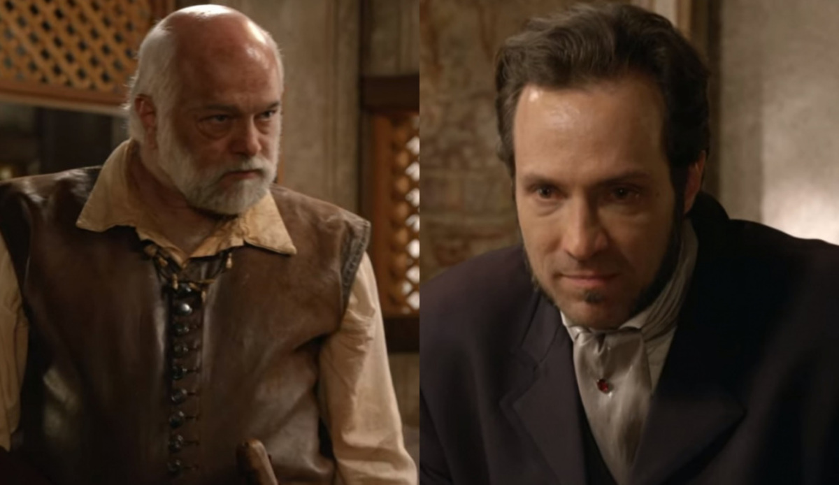 Osório (Jayme Periard) e Almeida (Fernando Pavão) de Escrava Mãe
