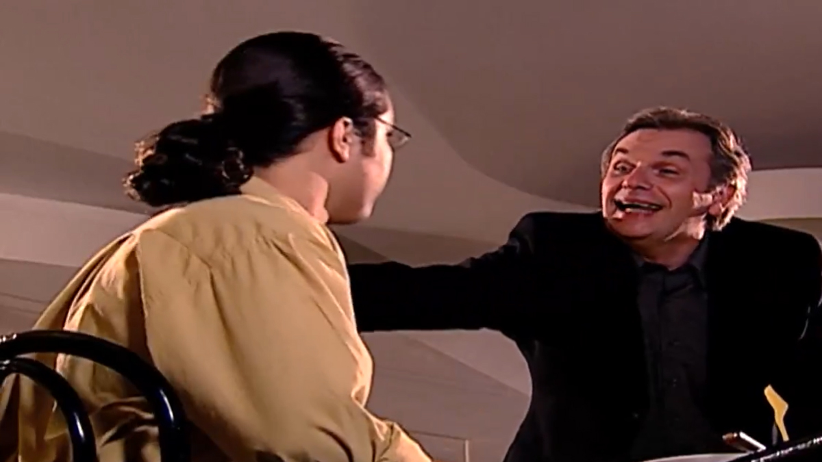 Paulo (Flávio Silvino) e Orlando (Henri Pagnoncelli) em Laços de Família