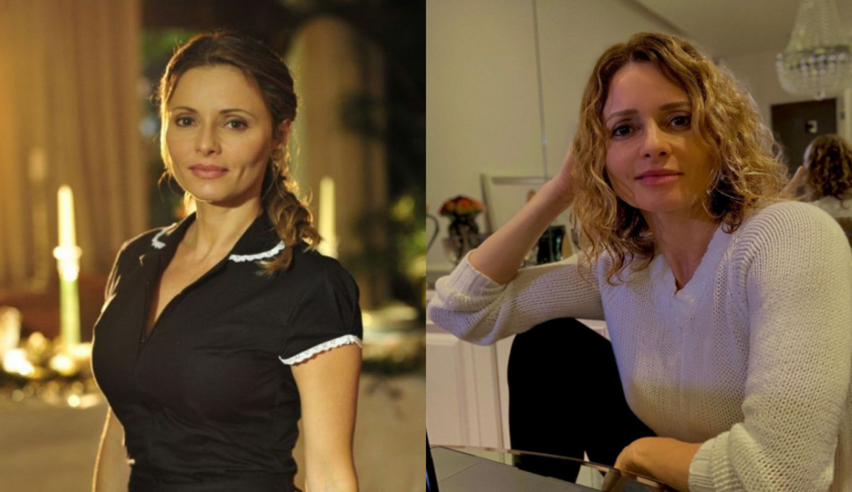 Rita Guedes como Doralice de Flor do Caribe e atualmente