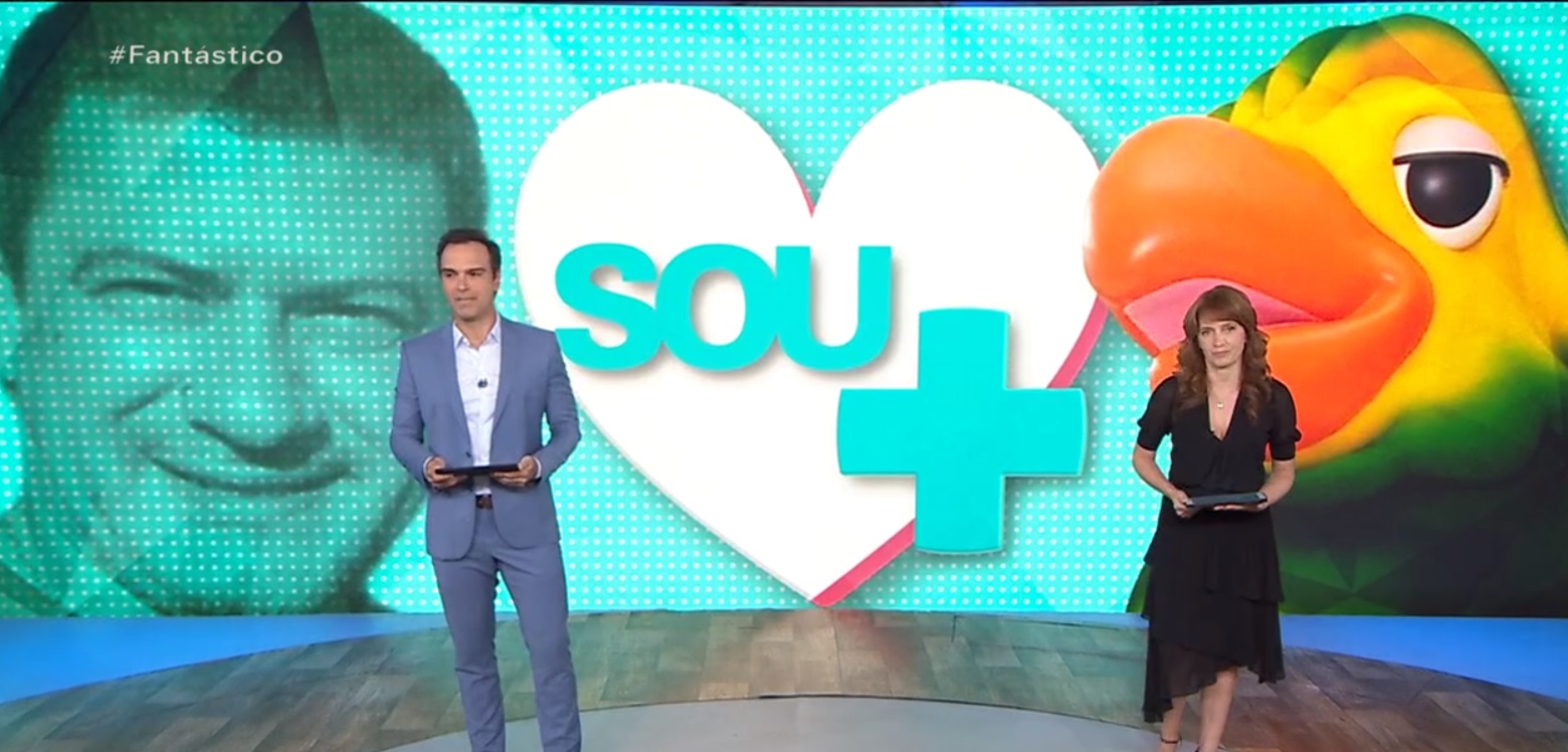 Tadeu Schmidt e Poliana Abritta no Fantástico