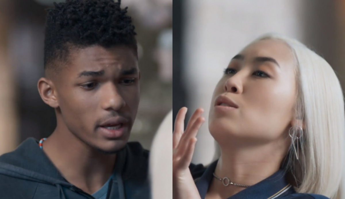 Tina (Ana Hikari) e (Juan Paiva) de Malhação - Viva a Diferença