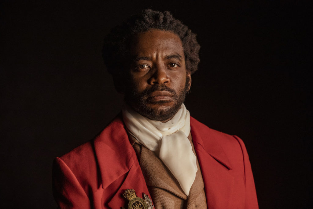Olaudah Equiano (Fabrício Boliveira), do Falas Negras