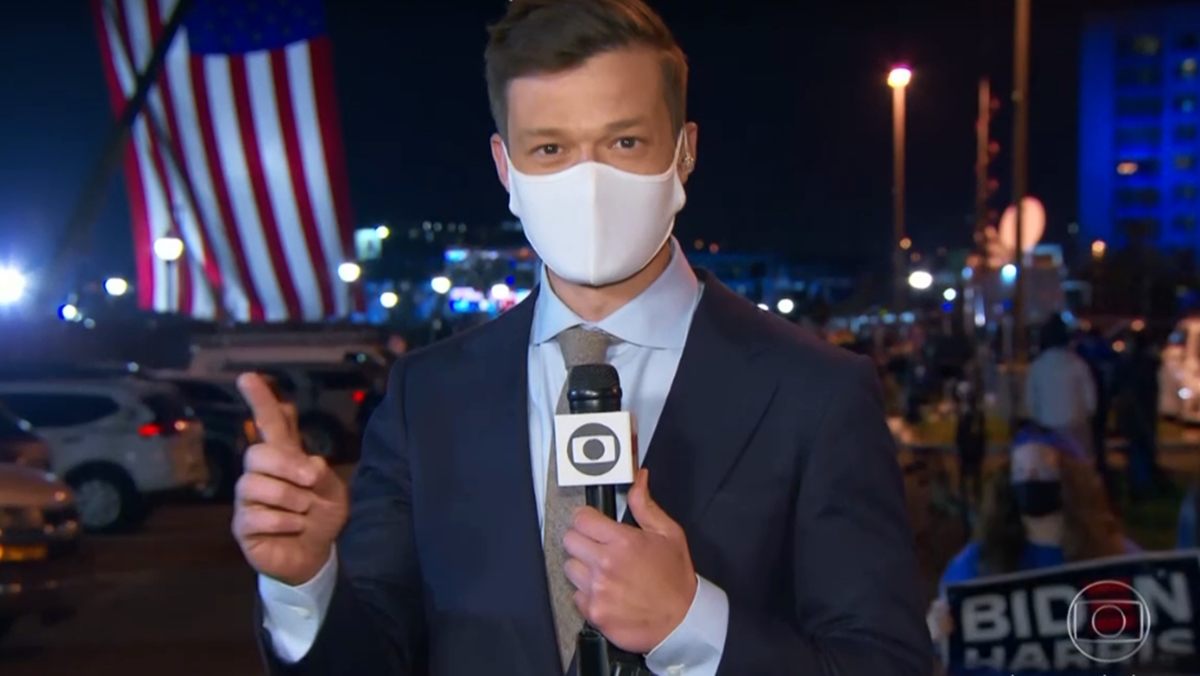 Felipe Santana, de 34 anos, correspondente da Globo em Nova York (Reprodução: TV Globo)