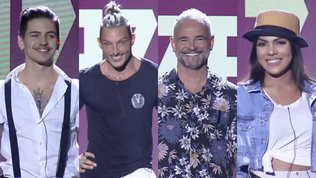 Biel, Juliano Ceglia, Mateus Carrieri e Tays Reis formam a Roça desta terça (3) (Reprodução: PlayPlus)