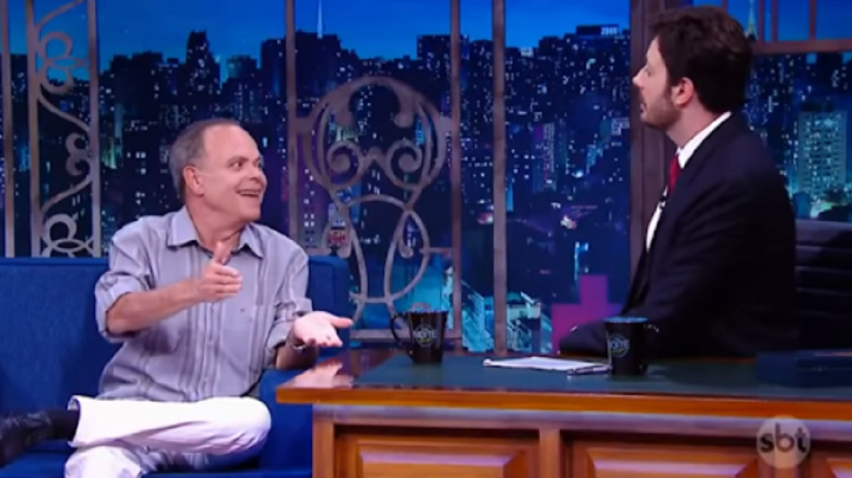Jornalista Fernando Vannuci, no The Noite, do SBT