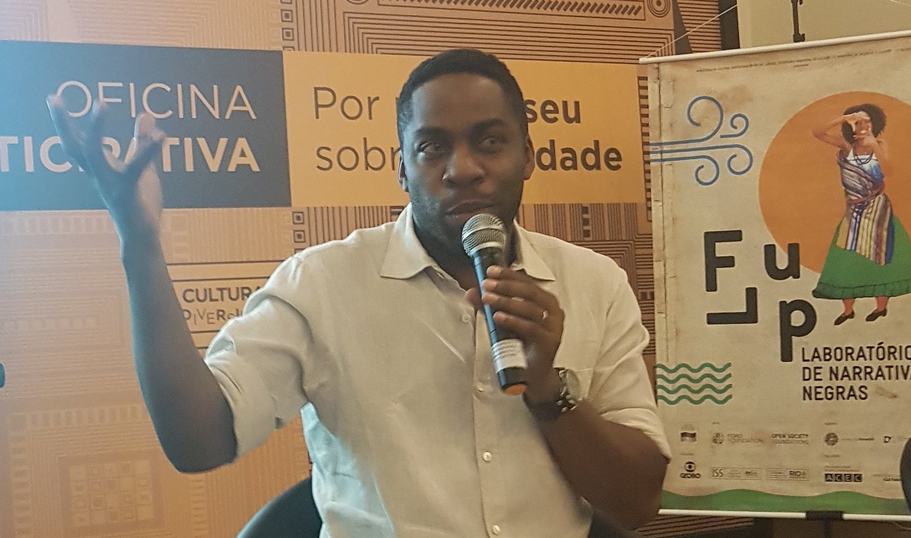 Lázaro Ramos em palestra do Laboratório de Narrativas Negras