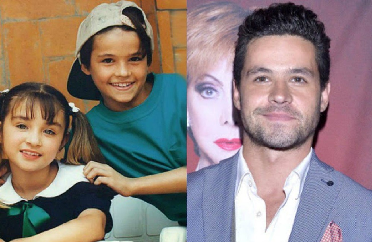 Eleazar Gómez, ao lado de Daniela Luján em Luz Clarita (à esquerda), e atualmente (à direita) (Divulgação / Televisa)