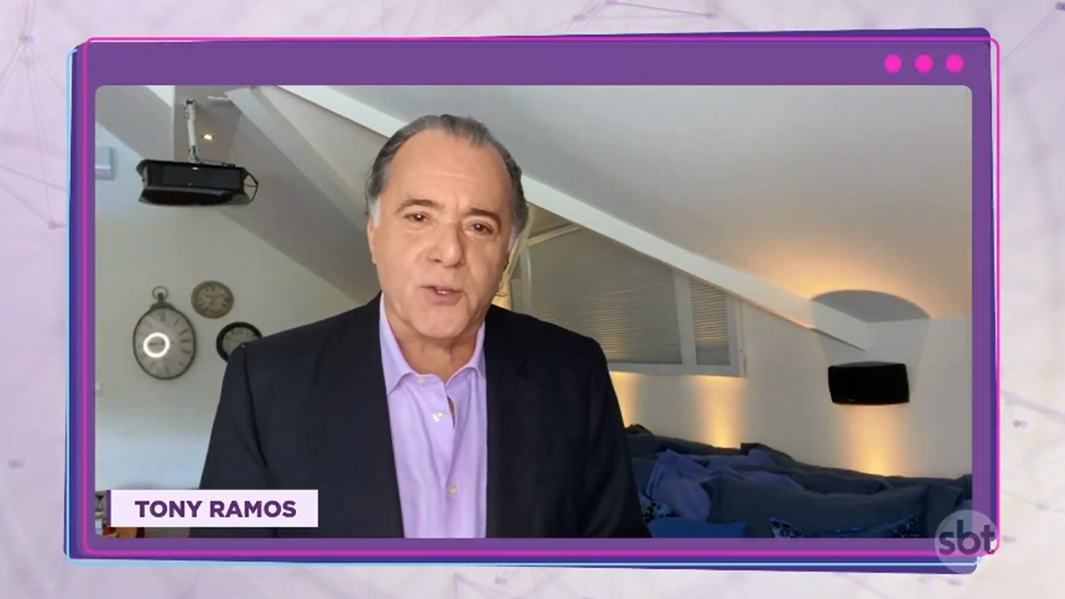 Tony Ramos em participação no Teleton 2020 (Reprodução: SBT)
