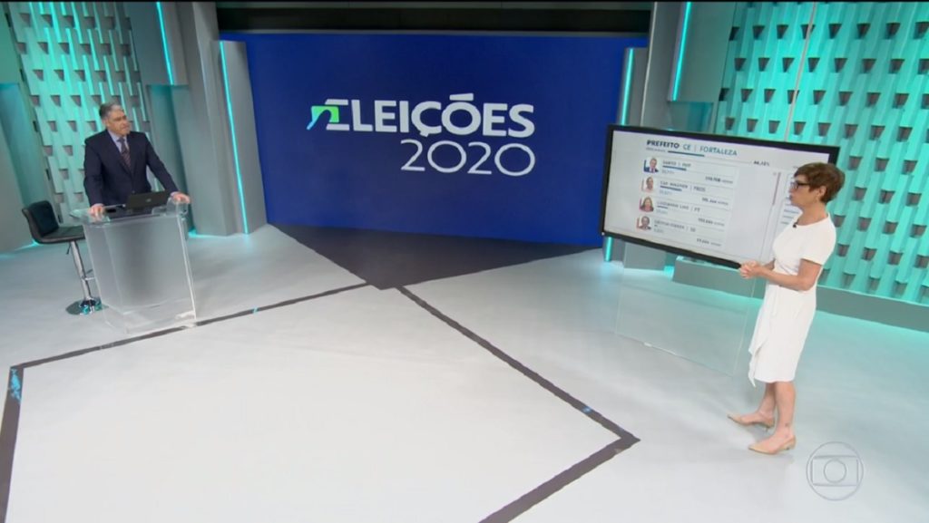 William Bonner e Renata Lo Prete, na cobertura das eleições