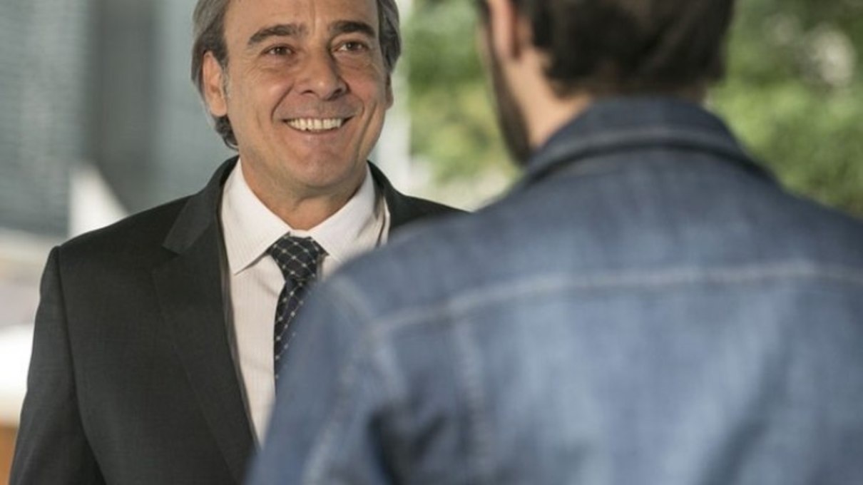 Aparício (Alexandre Borges) e Giovanni (Jayme Matarazzo) de Haja Coração