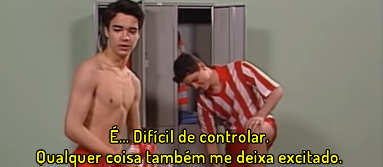 Caio Blat em cena do Telecurso