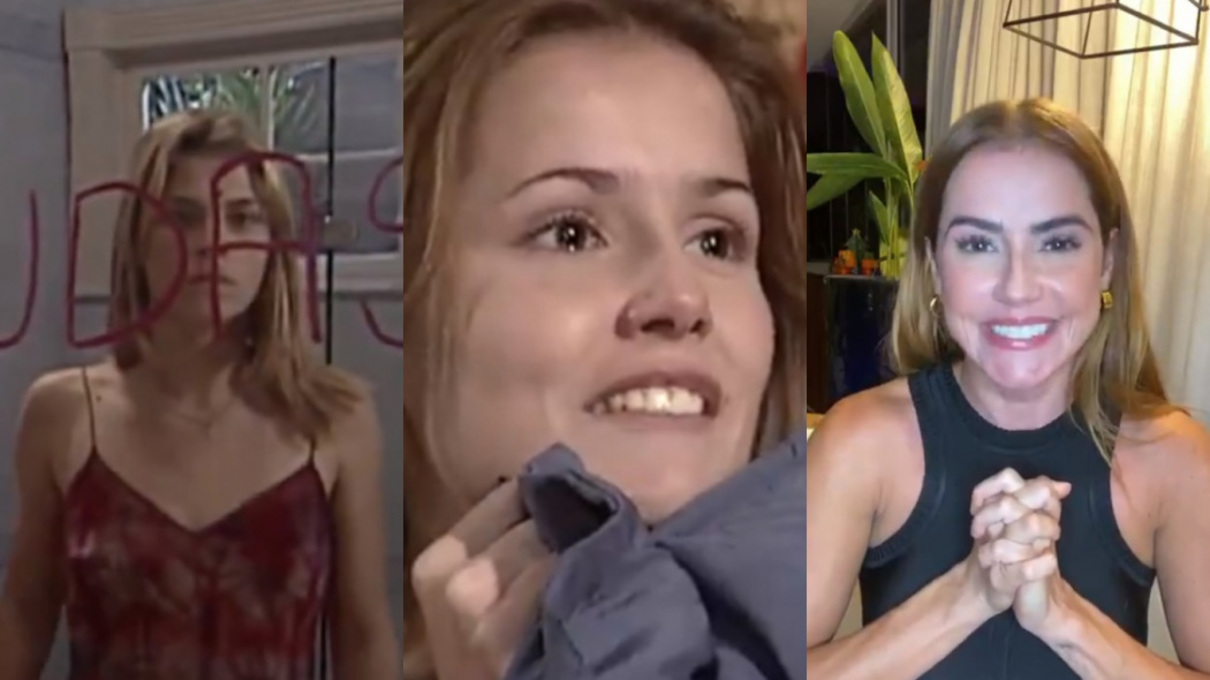 Camila (Carolina Dieckmann) e Íris (Deborah Secco) de Laços de Família