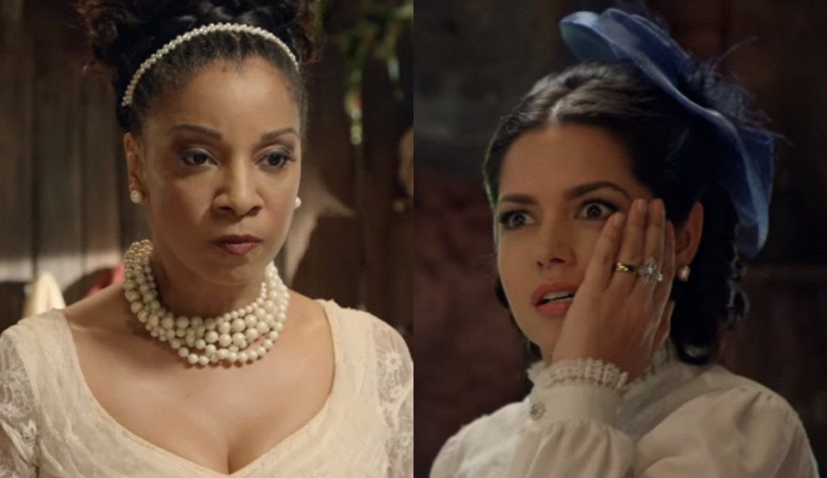 Catarina (Adriana Lessa) e Maria Isabel (Thaís Fersoza) de Escrava Mãe