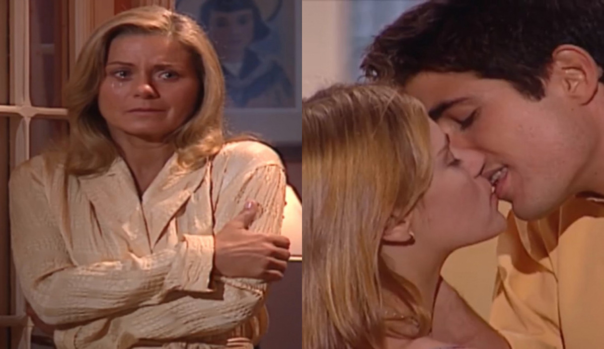 Helena (Vera Fischer), Camila (Carolina Dieckmann) e Edu (Reynaldo Gianecchini) de Laços de Família