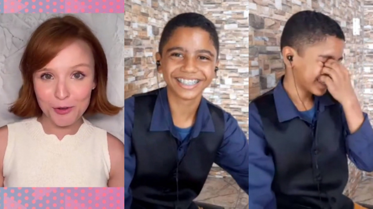 Larissa Manoela e Isaque Alves no Mais Você