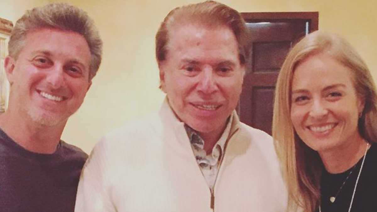 Luciano Huck, Silvio Santos e Angélica