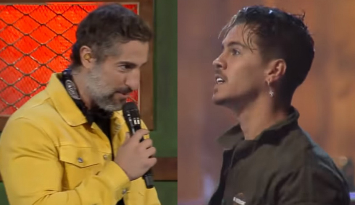 Marcos Mion e Biel em A Fazenda