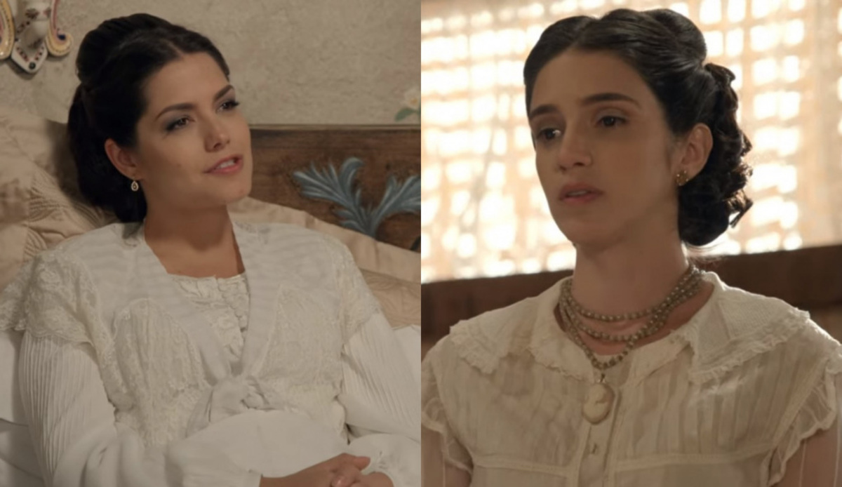 Maria Isabel (Thaís Fersoza) e Teresa (Roberta Gualda) de Escrava Mãe