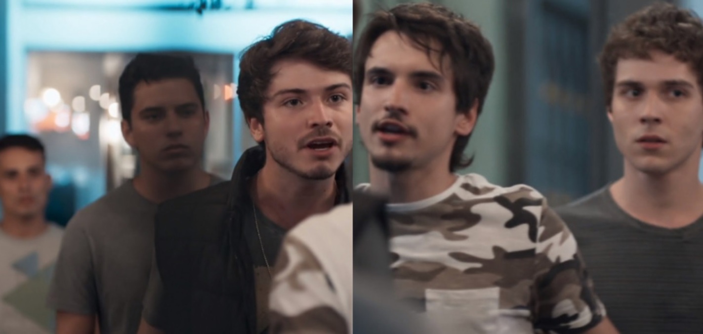 Rafa (Marcelo Arnal), Felipe (Gabriel Calamari) e Gabriel (Luis Galves) de Malhação - Viva a Diferença