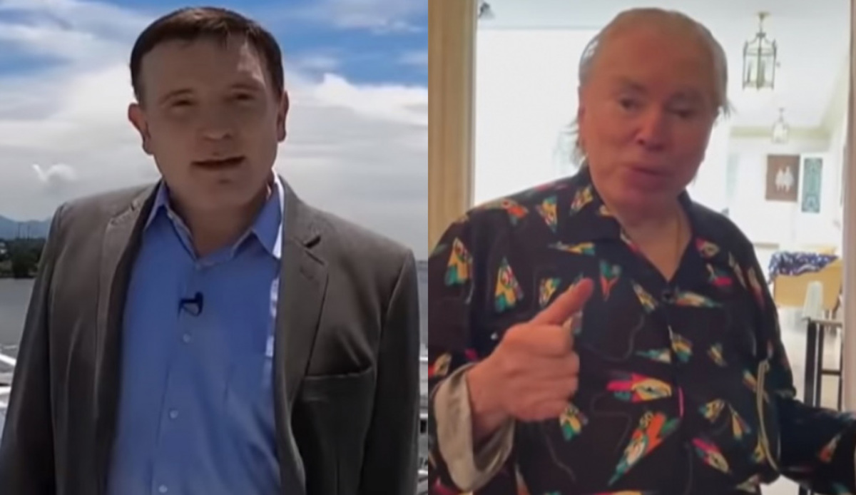 Roberto Cabrini e Silvio Santos