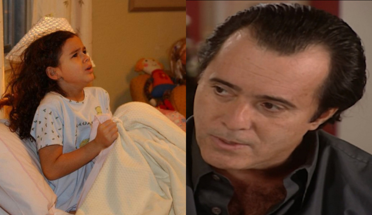 Salete (Bruna Marquezine) e Téo (Tony Ramos) de Mulheres Apaixonadas