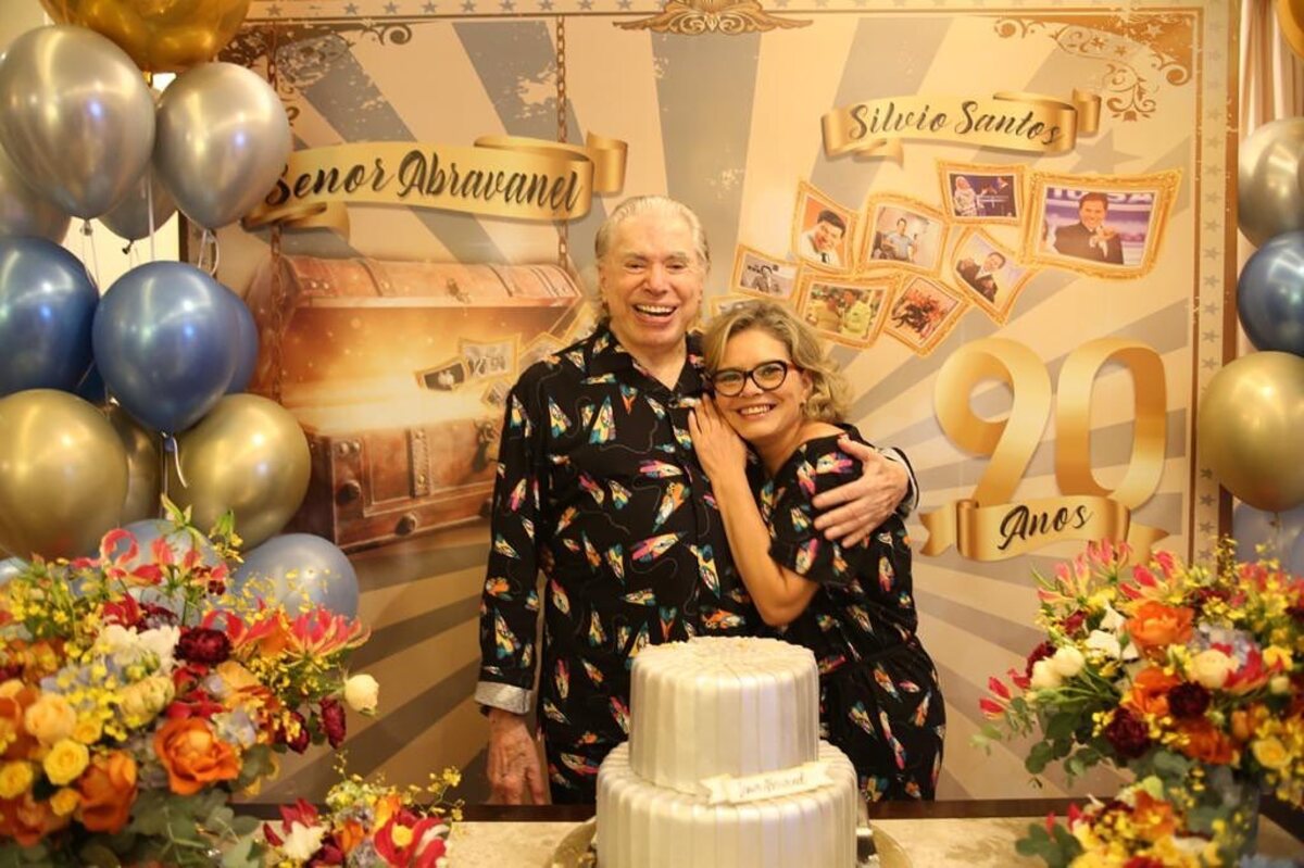 Silvio Santos e Cintia Abravanel