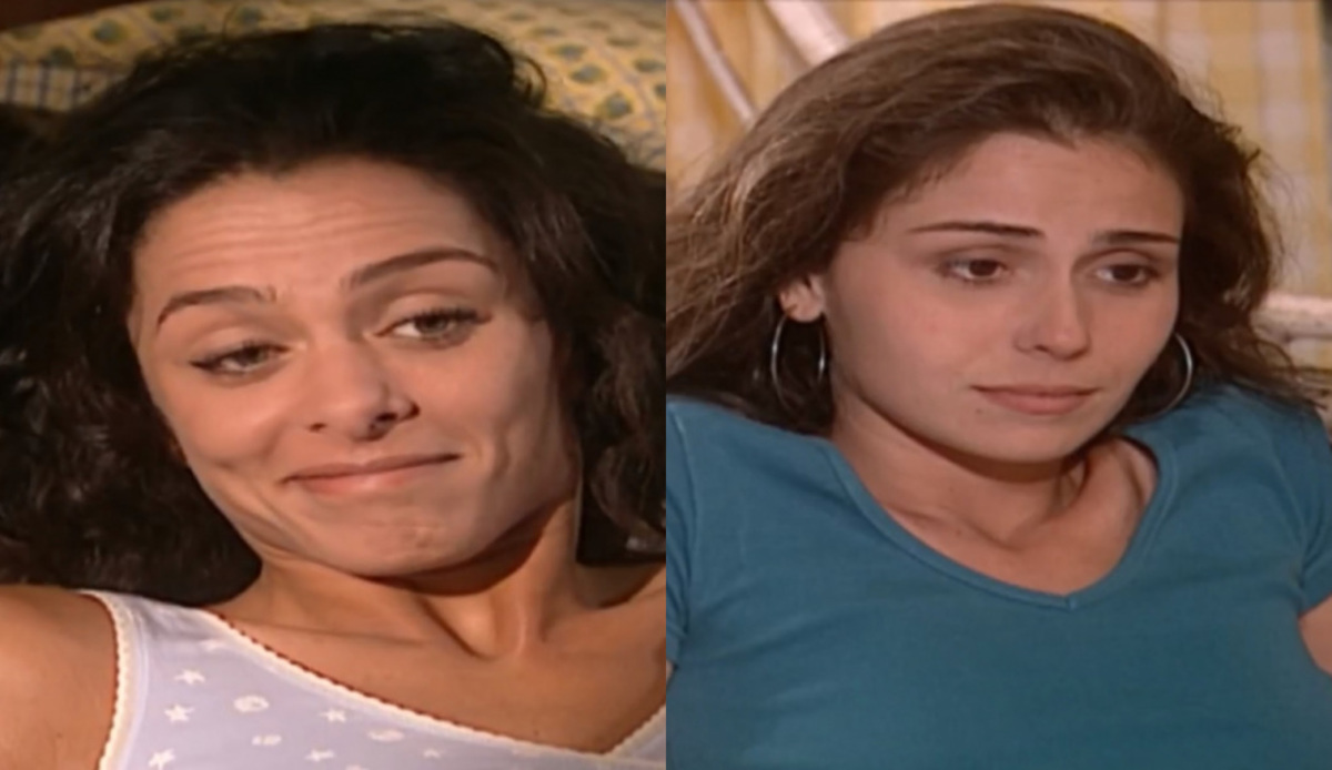 Simone (Vanessa Machado) e Capitu (Giovanna Antonelli) de Laços de Família