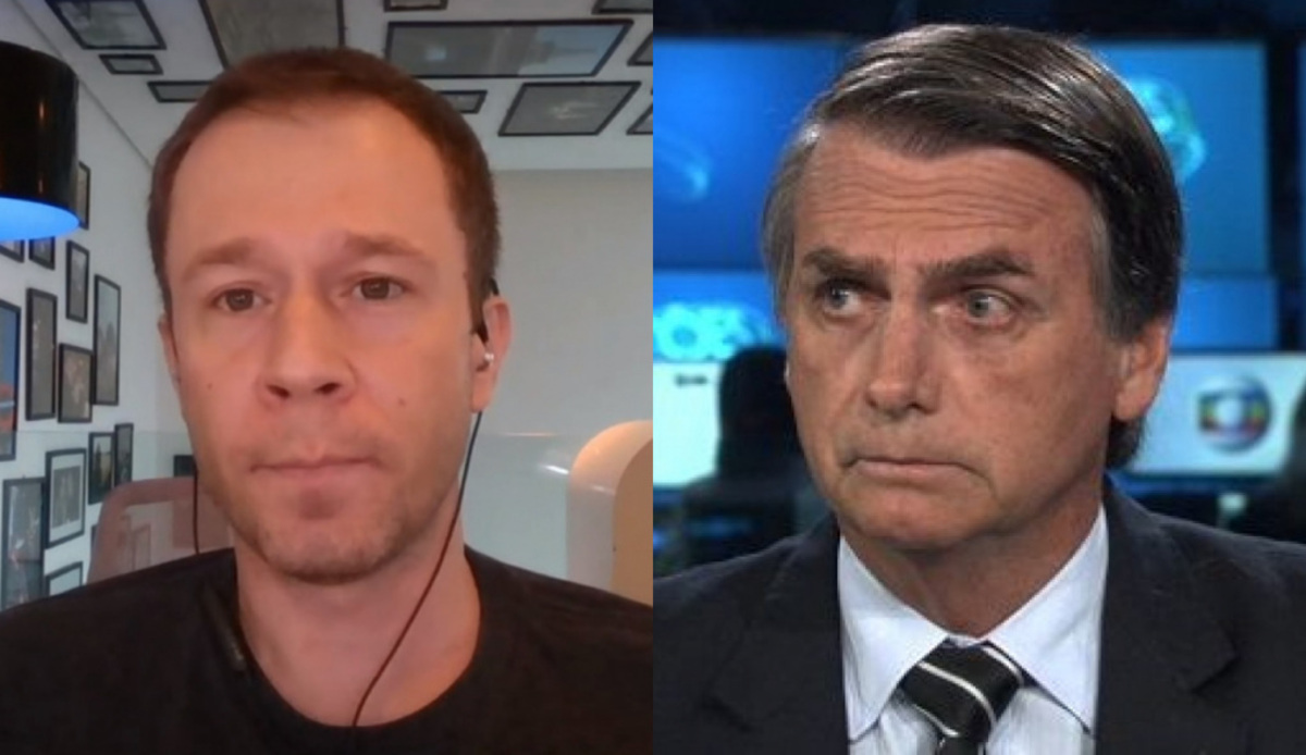 Tiago Leifert e Jair Bolsonaro