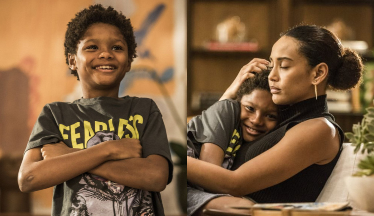 Tiago (Pedro Guilherme) e Vitória (Taís Araújo) de Amor de Mãe