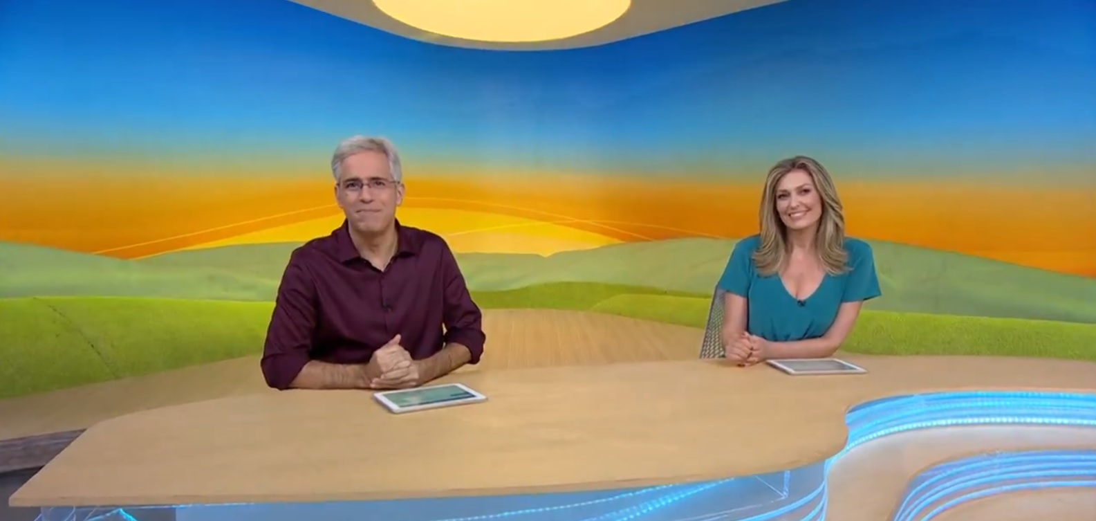 Vico Iasi e Cristina Vieira no Globo Rural