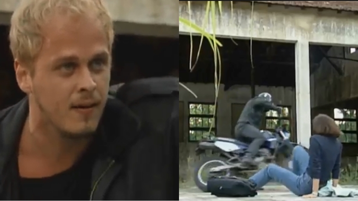Alexandre abandona Lisa durante a fuga da cadeia (Reprodução: Globo)