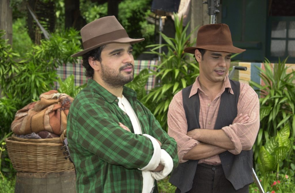 Zezé di Camargo e Lucano nos bastidores de Chocolate com Pimenta (Divulgação: TV Globo)