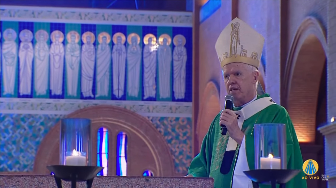 Trecho da Missa de Aparecida (Reprodução / TV Aparecida)