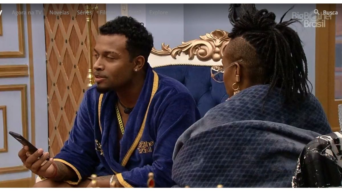 Nego Di e Karol Conká no Big Cast do BBB 21