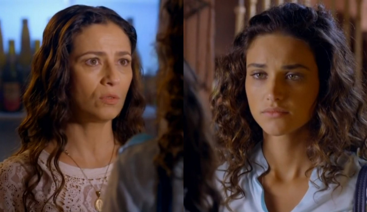 Bibiana (Cyria Coentro) e Taís (Débora Nascimento) de Flor do Caribe