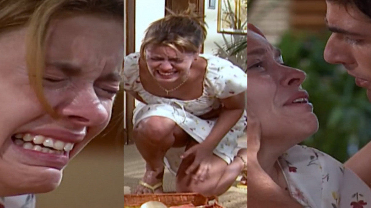 Camila (Carolina Dieckmann) e Edu (Reynaldo Gianecchini) de Laços de Família