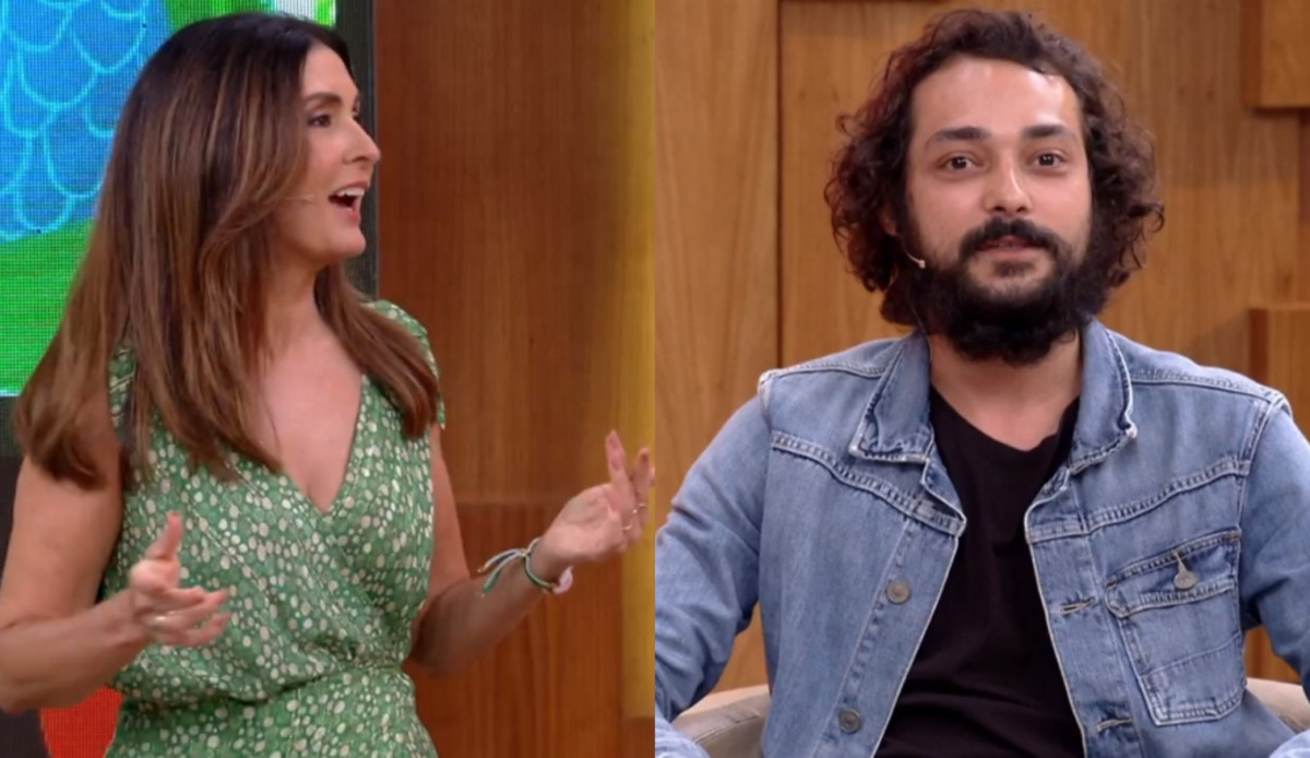 Fátima Bernardes e Eduardo Sterblitch no Encontro