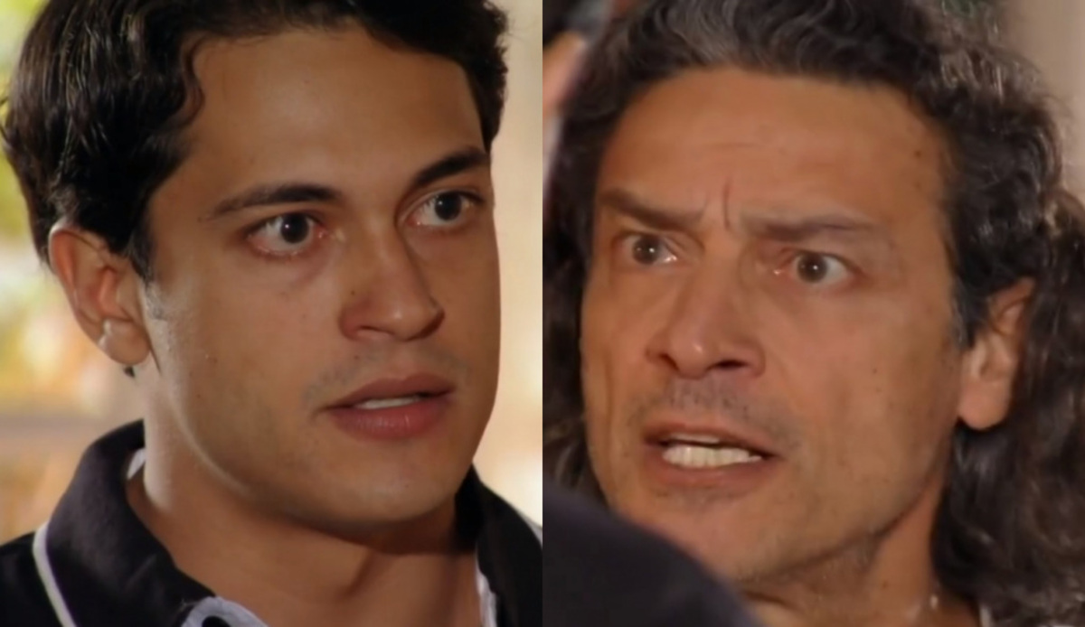 Hélio (Raphael Vianna) e Donato (Luiz Carlos Vasconcelos) de Flor do Caribe
