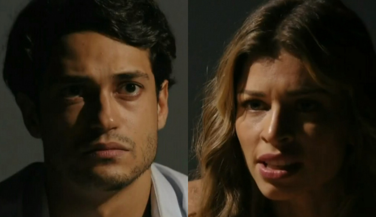 Hélio (Raphael Vianna) e Ester (Grazi Massafera) de Flor do Caribe