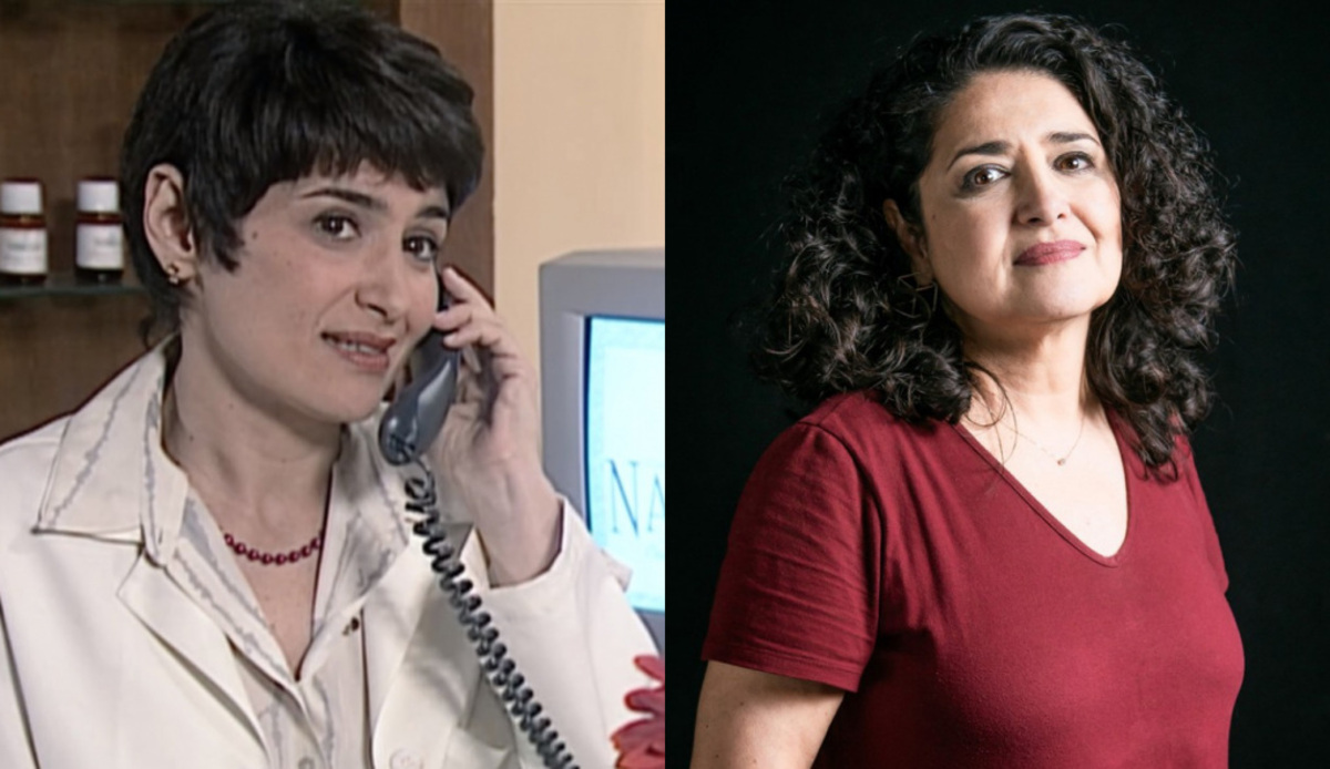 Inez Viana como a Márcia de Laços de Família e atualmente