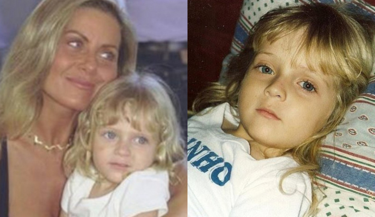 Júlia Maggessi com Vera Fischer na época de Laços de Família