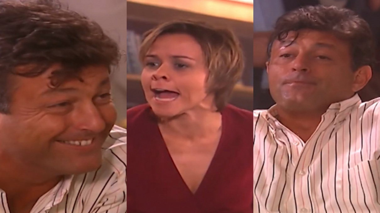 Leandro (Eduardo Lago) e Heloísa (Giulia Gam) de Mulheres Apaixonadas