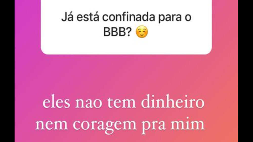 Luana Piovani respondendo seguidor no Instagram