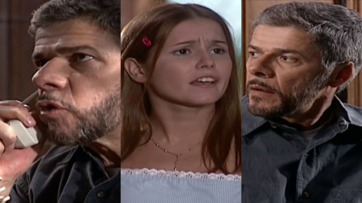 Pedro (José Mayer) e Íris (Deborah Secco) de Laços de Família