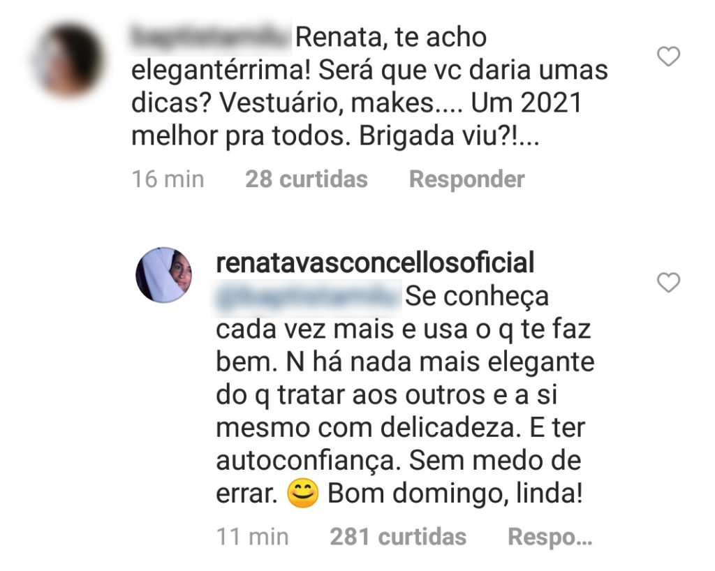 Post de Renata Vasconcellos