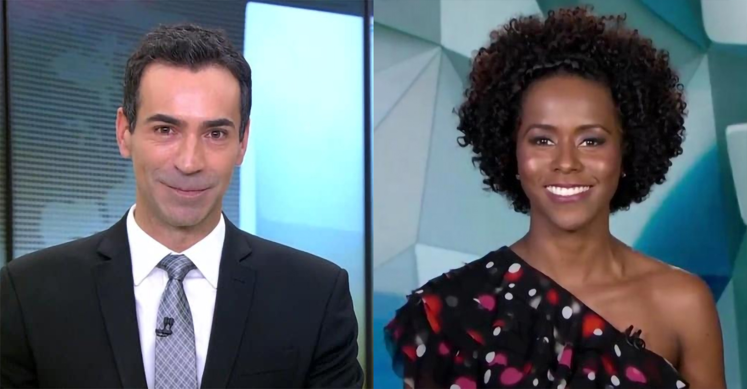 Maria Júlia Coutinho e César Tralli