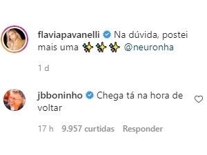 Comentário de Boninho 